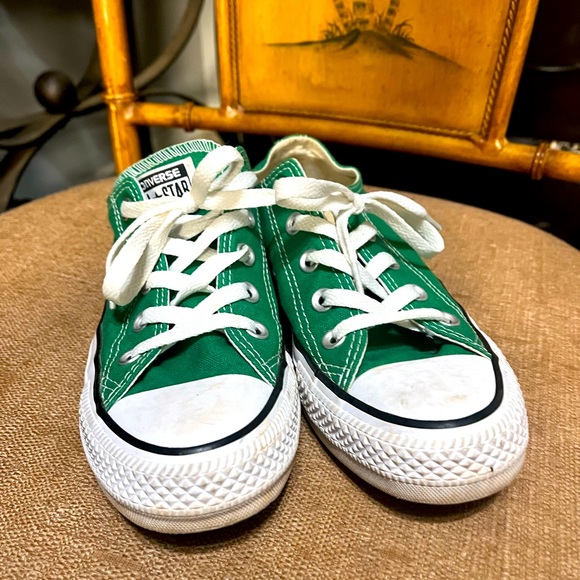Converse Shoes - Green Converse Low Top Great Condition worn twice . Size Womens 6 Tennis Shoes